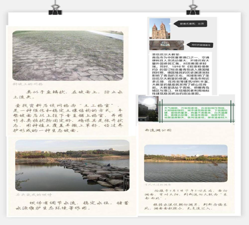 发现生活中的地理智慧——郑州优胜实验中学地理组清明假期实践作业展示